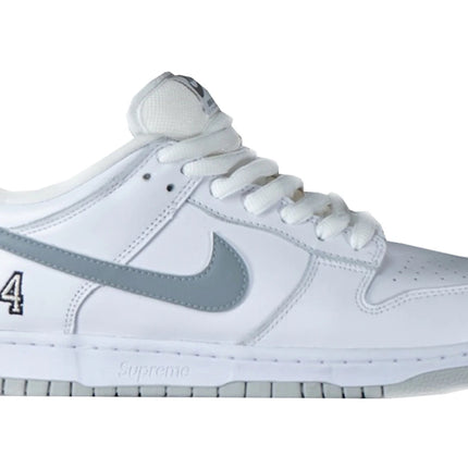 SB Dunk Low Supreme 94 White Metallic Silver - HQ8487-100
