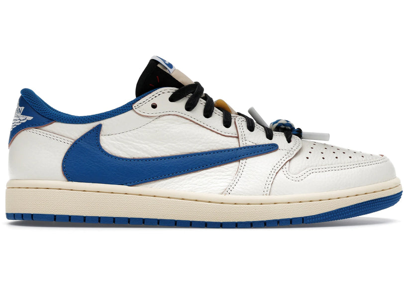 Air Jordan 1 Retro Low OG SP Fragment x Travis Scott Sail Military Blue - DM7866-104