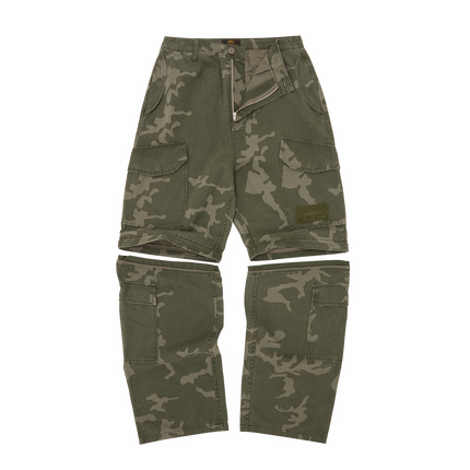 Corteiz Guerrillaz Convertible Pant Green Camo