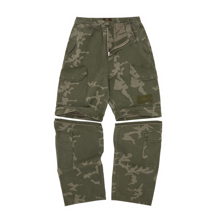 Corteiz Guerrillaz Convertible Pant Green Camo