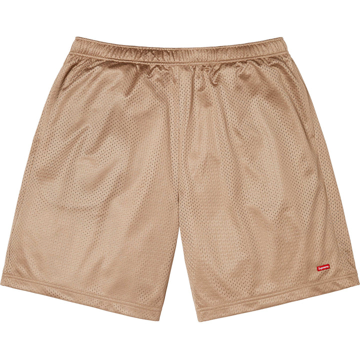 Supreme Small Box baggy Mesh Short Tan