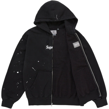 Supreme MM6 Maison Margiela Box Logo Zip Up Hooded Sweatshirt Black - SUPR-SMMMBLZU-MULTI