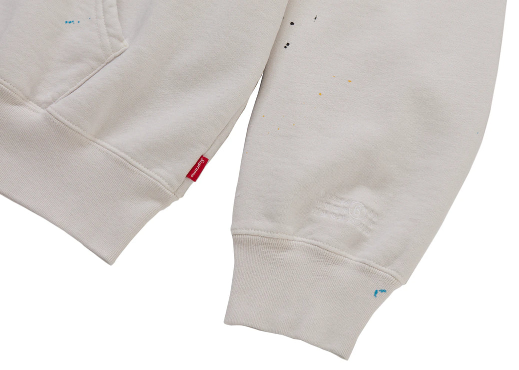 Supreme MM6 Maison Margiela Box Logo Zip Up Hooded Sweatshirt White - SUPR-SMMMBLZU-MULTI