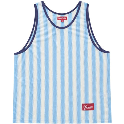 Supreme Stripe Mesh Tank Top Blue
