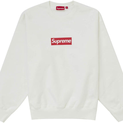 Supreme Washed Box Logo Crewneck White