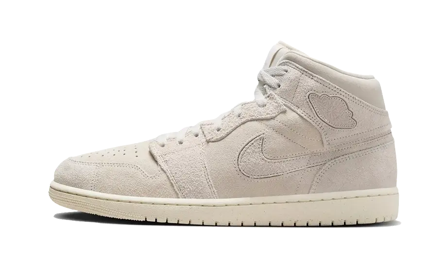 Air Jordan 1 Mid Craft Wildleder Elfenbein