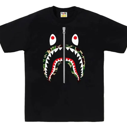 BAPE ABC Camo Shark Tee Black/Green/Silver - BAPE-BAPE ABC-MULTI