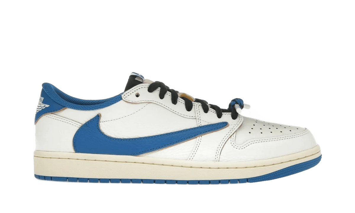 Air Jordan 1 Retro Low OG SP Fragment x Travis Scott Sail Military Blue