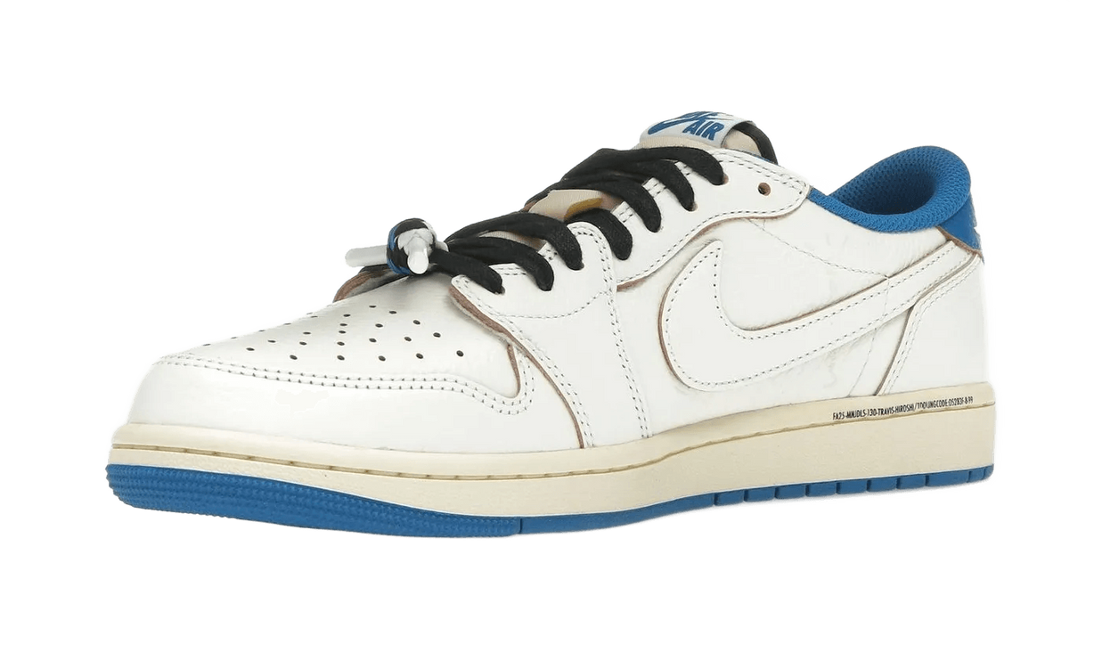Air Jordan 1 Retro Low OG SP Fragment x Travis Scott Sail Military Blue - DM7866-104