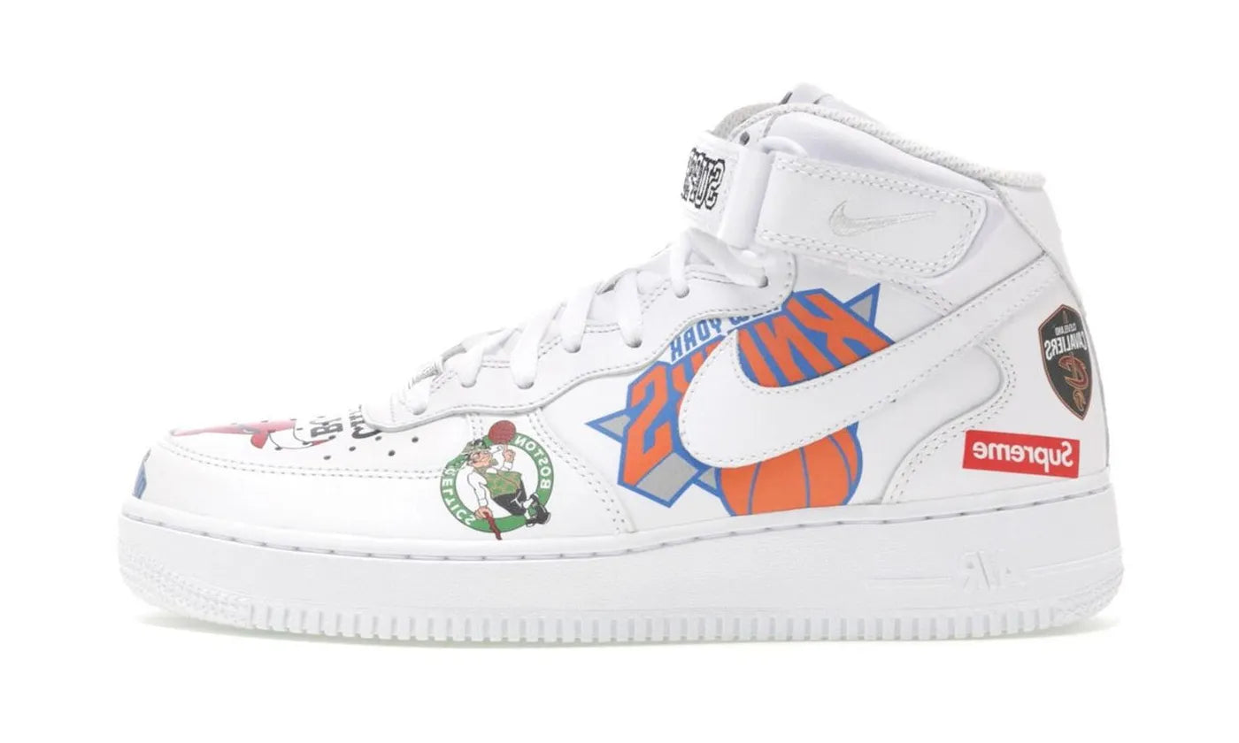 Nike Air Force 1 Mid Supreme NBA White