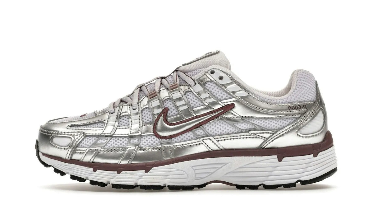 Nike P-6000 White Metallic Silver Tattoo