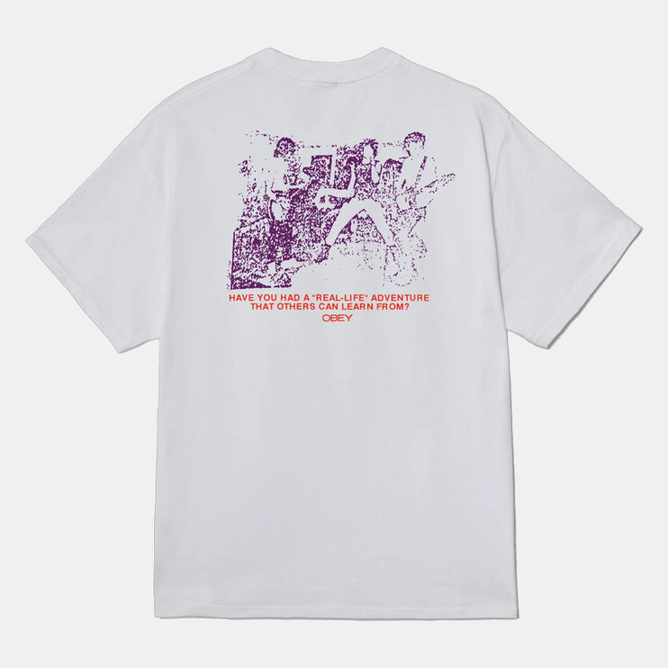 Obey Real Life Adventure Tee White