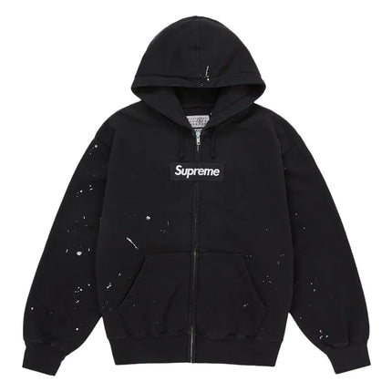 Supreme MM6 Maison Margiela Box Logo Zip Up Hooded Sweatshirt Black - SUPR-SMMMBLZU-MULTI