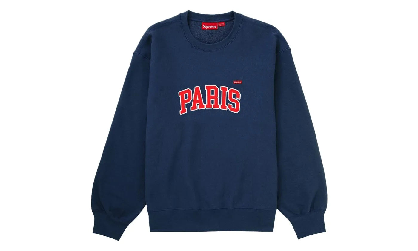 Supreme Paris Shop Small Box Crewneck Navy