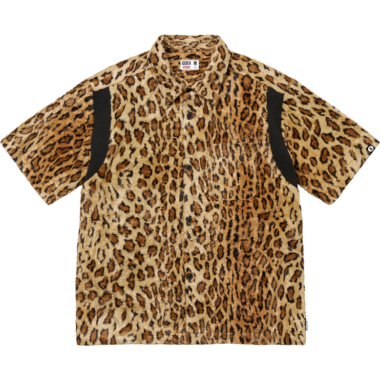 Supreme Goodenough Crushed Rayon Pile Shirt Leopard