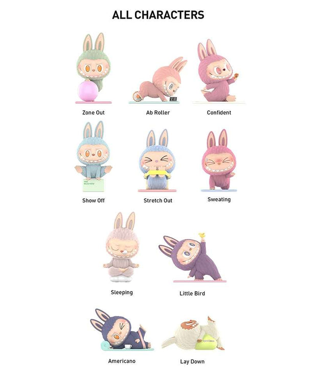 Pop Mart Labubu The Monsters Lazy Yoga Series Figure Single Blind Box