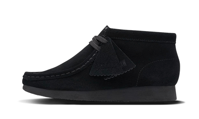 Clarks Wallabee Stiefel aus schwarzem Wildleder