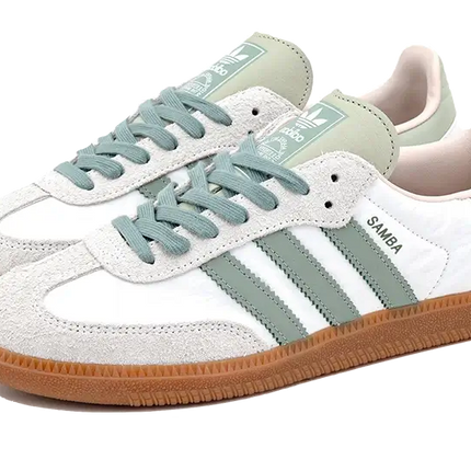Adidas Adidas Samba OG  Cloud White Silver Green - ID0492