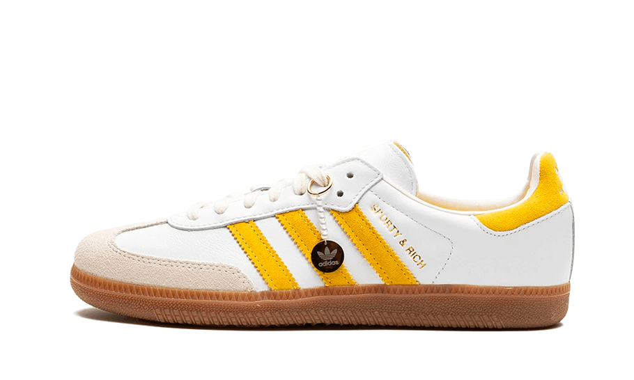 Adidas Samba OG Sportliches und sattes Weiß, kräftiges Gold