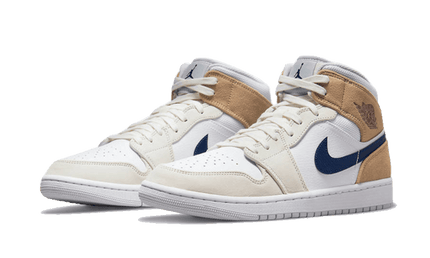 Air Jordan Air Jordan 1 Mid Tan Suede Navy - DO6726-100