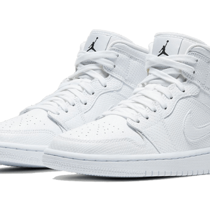 Air Jordan Air Jordan 1 Mid White Snakeskin - BQ6472-110