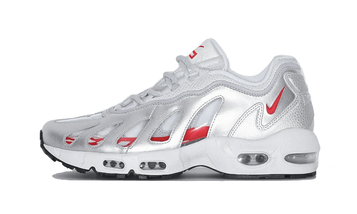 Nike Air Max 96 Metallic Silber Supreme