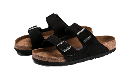 Birkenstock Birkenstock Arizona Suede Leather Soft Footbed Black - 0951321/0951323