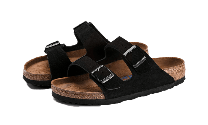 Birkenstock Birkenstock Arizona Suede Leather Soft Footbed Black - 0951321/0951323